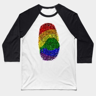 LGBTI Footprint Baseball T-Shirt